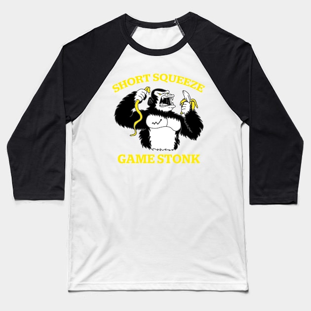 Short Squeeze Game Stonk Baseball T-Shirt by iamrobman